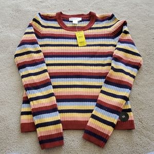 Multicolored stripe sweater